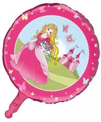 Folijas balons figūriņa Herlitz Princess, rozā krās./daudzkrāsaina