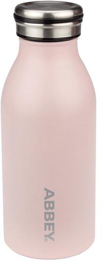 Sporta pudeles un šeikeri Abbey, rozā krās., nerūsējošais tērauds, 0.35 l