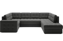 Kampinė sofa - lova Blewett Sola, tamsiai pilka sp., dešininė, 299 x 198 cm x 82 cm