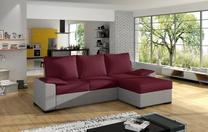 Kampinė sofa Lusso Malmo 81, Soft 11, bordo sp./pilka sp., 160 x 245 cm x 90 cm