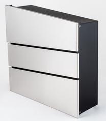 Pašto dėžutė Haushalt PD970, sidabro sp./juoda sp., 40 cm x 12 cm x 40 cm