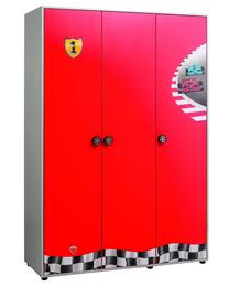 Spinta Kalune Design Race Cup 813CLK3925, raudona sp./pilka sp., 135 cm x 54 cm x 198 cm