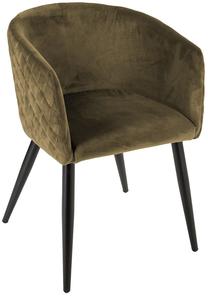 Valgomojo kėdė Atmosphera Marlo Velvet 157153D, chaki sp., 55 cm x 55 cm x 76 cm