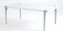 Kavos staliukas Kalune Design Fonissa, balta sp./mėtinė (mint) sp./žalia sp., 60 cm x 120 cm x 45 cm