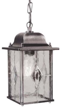 Lauko pakabinamas šviestuvas Elstead Lighting Wexford 1, 60W, E27, IP23, sidabro sp./juoda sp., 15.9 cm x 46 - 90 cm