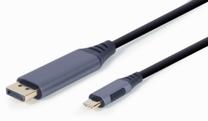 Кабель Gembird CC-USB3C-DPF-01-6 CC-USB3C-DPF-01-6 Display port male, USB Type C, 1.8 м, серый цв.