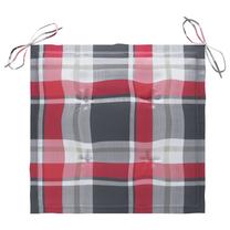 Kėdžių pagalvėlė VLX Garden Chair Cushions 314033, raudona sp./pilka sp., 40 cm x 40 cm, 4 vnt.