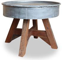 Kohvilaud VLX 244511, pruun v./hõbe v., 60 cm x 60 cm x 45 cm