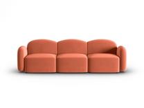 Sofa Micadoni Home Blair Velvet, rožinė sp., 272 x 87 cm x 80 cm