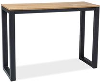 Konsoles galds K, ozola krās./melns krās., 120 cm x 34 cm x 85 cm