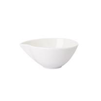 Mērces trauks Domoletti, 12.5 cm x 10.6 cm x 5.2 cm, Ø 12.5 cm, balta krās., porcelāna