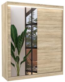 Spinta ADRK Tom LED, rusva sp., 58 cm x 180 cm x 215 cm, su veidrodžiu