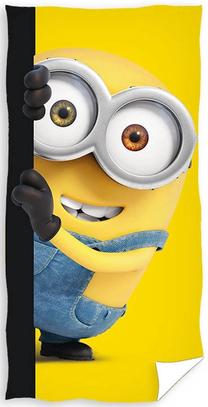 Bērnu dvielis Minions RDC-420, dzeltens krās./melns krās., 140 cm x 70 cm