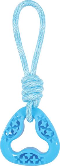 Žaislas šuniui, tąsymui Zolux Rope Samba Triang 479121BLE, 26 cm, mėlyna sp., 26 cm