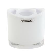 Стакан для ванной Domoletti Optic, белый цв., 10.8 см x 11.3 см x 6.4 см