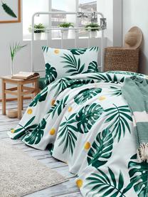 Lovatiesė Mijolnir Monstera 162ELR9397, balta sp./geltona sp./žalia sp., 160 cm x 235 cm