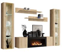 Svetainės baldų komplektas ASM Fly M2, vidaus, medžio