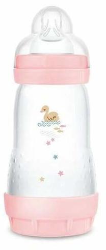 Bērnu pudelīte Mam Perfect Start, 260 ml, 0 mēn., caurspīdīga krās./rozā krās.