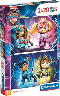 Пазл 2in1 Clementoni Mighty Movie Paw Patrol 24805, 18 см x 27 см, 40 шт., многоцветный