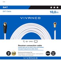 Vads Vivanco Receiver Connection Cable 44060 Coax F, Nėra, 10 m, balta krās.