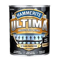 Emaliniai dažai, metalo konkstrukcijoms, apsaugant nuo korozijos Hammerite Ultima Matt, matinis, 2.2 l, juoda sp.