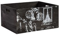 Daiktadėžė Home4you, juoda sp., 41 x 31 x 20 cm
