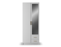 Шкаф ADRK Arvio 80, белый цв., 52.1 см x 80 см x 206.6 см, с зеркалом