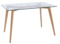 Stalas Scandinavian Oslo, ąžuolo sp./skaidri sp., 120 cm x 80 cm x 75 cm