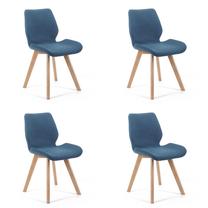 Krēslu komplekts Akord SJ.0159, matēts, zilimelns krās., 53 cm x 40 cm x 82.5 cm, 4 gab.