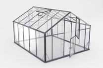 Kasvuhoone Gampre Sanus Glass XL-10, karastatud klaas, 3.60 x 2.90 m, grafiit v.