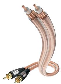 Провод Inakustik RCA male x 2, RCA male x 2, 3 м, черный цв./бронзовый цв.