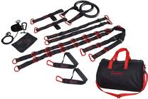 Pratimų priemonių rinkinys Tunturi Pro Suspension Trainer Set 14TUSCF001, 34.5 cm, 4.5 kg, juoda sp., 12 vnt.