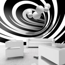 Fototapete Artgeist Twisted In Black & White 3XLNEW011496, 245 cm x 245 cm
