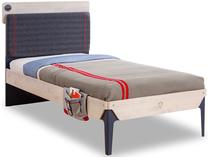 Vaikiška lova Kalune Design Single Bedstead Trio, mėlyna sp./ruda sp., 100 x 200 cm, be patalynės dėžės, be čiužinio