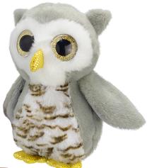Плюшевая игрушка Wild Planet Owl 50414, серый цв., 15 см