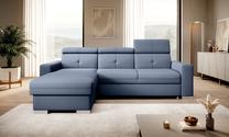 Kampinė sofa Fresia Gojo 40, tamsiai mėlyna sp., kairinė, 176 x 247 cm x 104 cm