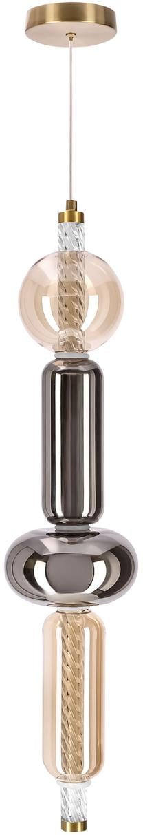 Светильник потолочный Candellux Lighting Kelly 31-54555, LED, 2700 °К, 1 x 9.5 Вт, серый цв./янтарный цв. / золотой цв.
