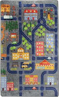 Prekė su pažeista pakuote. Kilimas Conceptum Hypnose Small Town 876CHL1151, pilka sp./įvairių spalvų, 290 cm x 200 cm