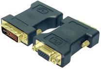 Adapteris Logilink VGA DSUB to DVI-I DVI-I male, HD D-Sub 15-pin female, melna krās.
