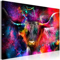 Reprodukcija Artgeist Colorful Bull MDF02, 30 cm x 20 cm