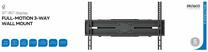 Кронштейн для телевизора Deltaco Full Motion 3 Way ARM-1203-B, 37-80″, 40 кг