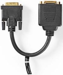 Vads Nedis DVI-D male, DVI-D / HDMI Female, 0.2 m, melna krās.