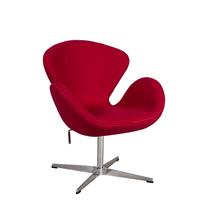 Krėslas Home4you Swan, raudona sp., 70 cm x 62 cm x 81 cm