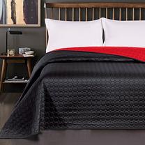 Lovatiesė DecoKing Salice, juoda sp./raudona sp., 260 cm x 280 cm