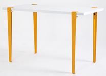Rašomasis stalas Kalune Design Eridanos 631LGG1153, 120 cm x 60 cm, 75 cm, balta sp./geltona sp.
