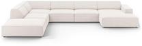Kampinė sofa Micadoni Home Jodie Panoramic 7 Seats, šviesiai ruda sp., kairinė, 364 x 262 cm x 70 cm