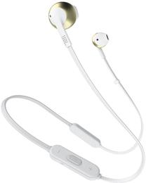 Bezvadu austiņas JBL Tune T205BT, zelta krās./balta krās.