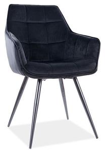 Kėdė Lilia Velvet, juoda (pažeista pakuotė)/03