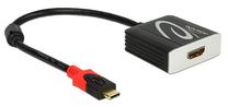 Adapteris Delock USB-C > HDMI (ST-BU) 4K 60Hz USB C male, HDMI-A 19 pin female, 0.2 m, melna krās.
