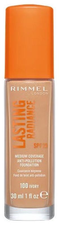 Grima bāze Rimmel London Lasting Radiance, 100 ivory, 30 ml